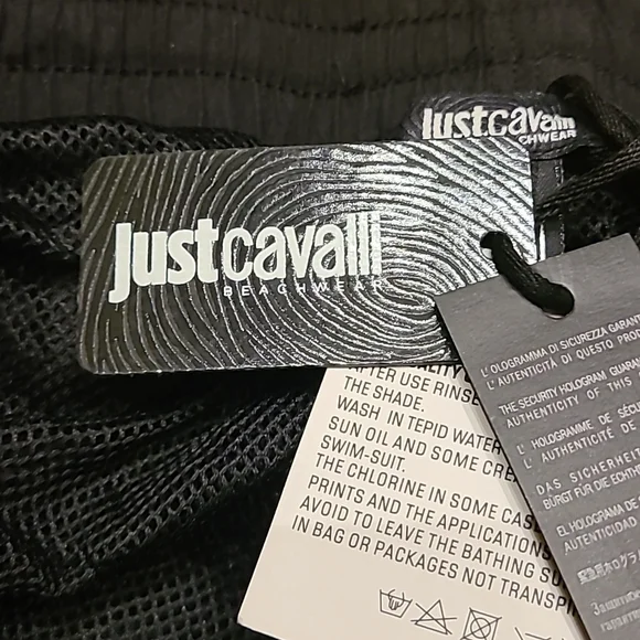 🩳🩳🩳Just Cavalli Beachwear Men's Logo Swim Trunks Size XXL - Picture 9 of 14